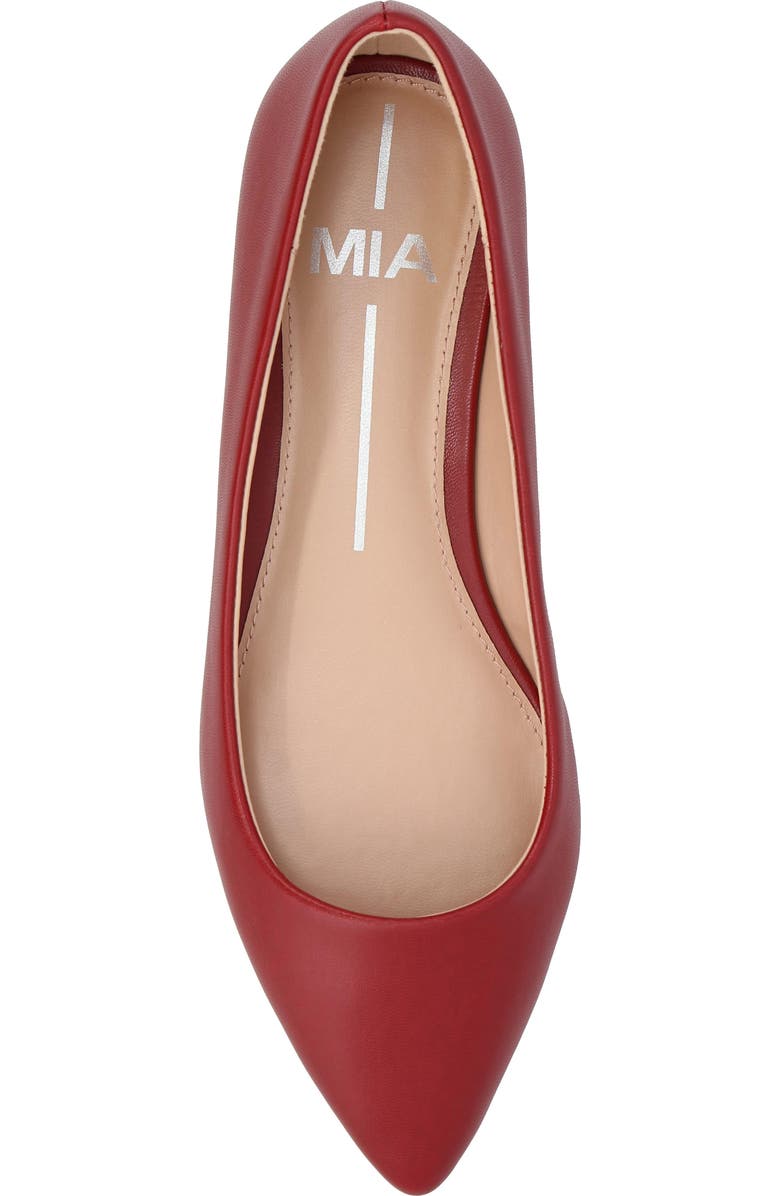 MIA Avi Pointed Toe Flat, Alternate, color, Deep Red