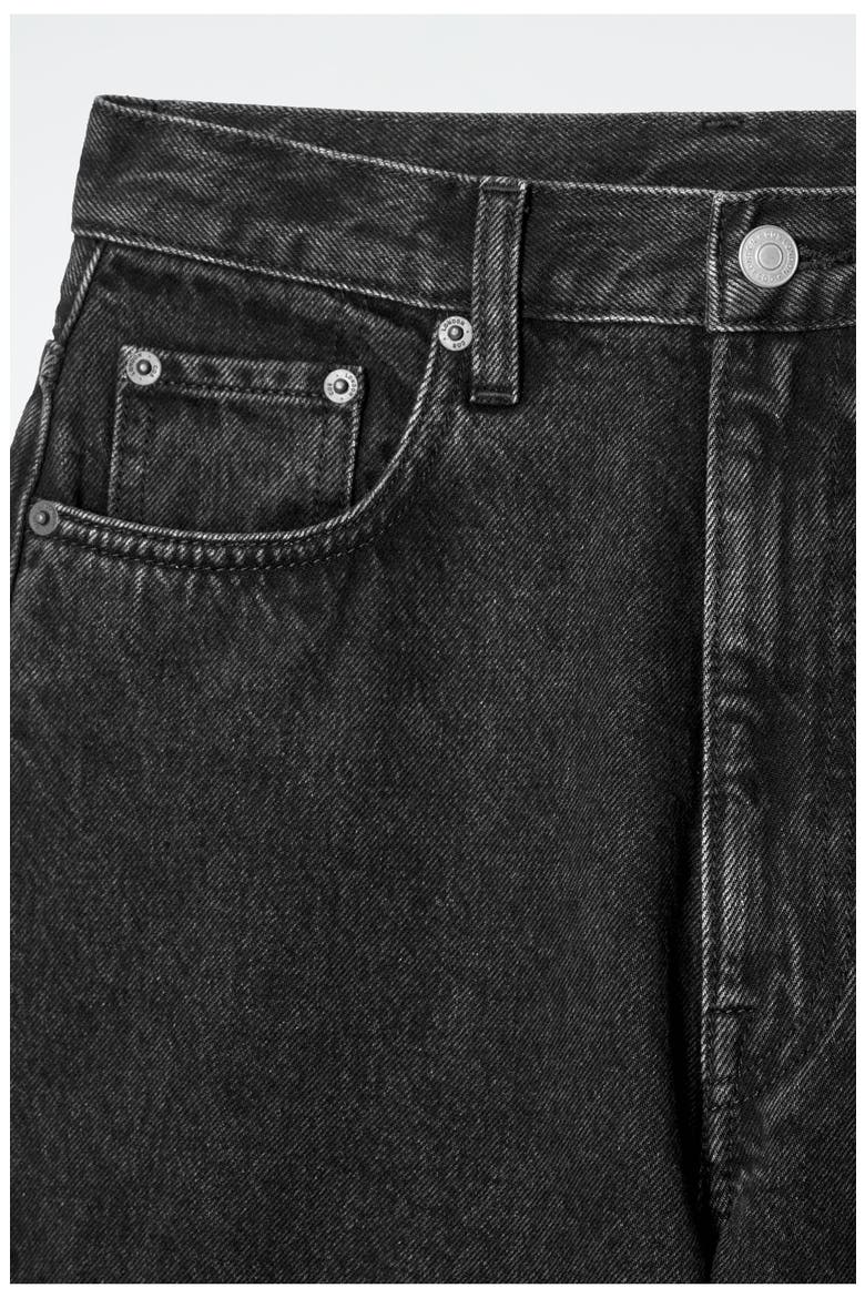 Bay Barrel Leg Jeans, Alternate, color, BLACK DARK
