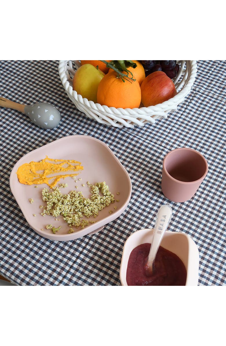 BEABA 4-Piece Silicone Suction Meal Set, Alternate, color, Cotton Candy