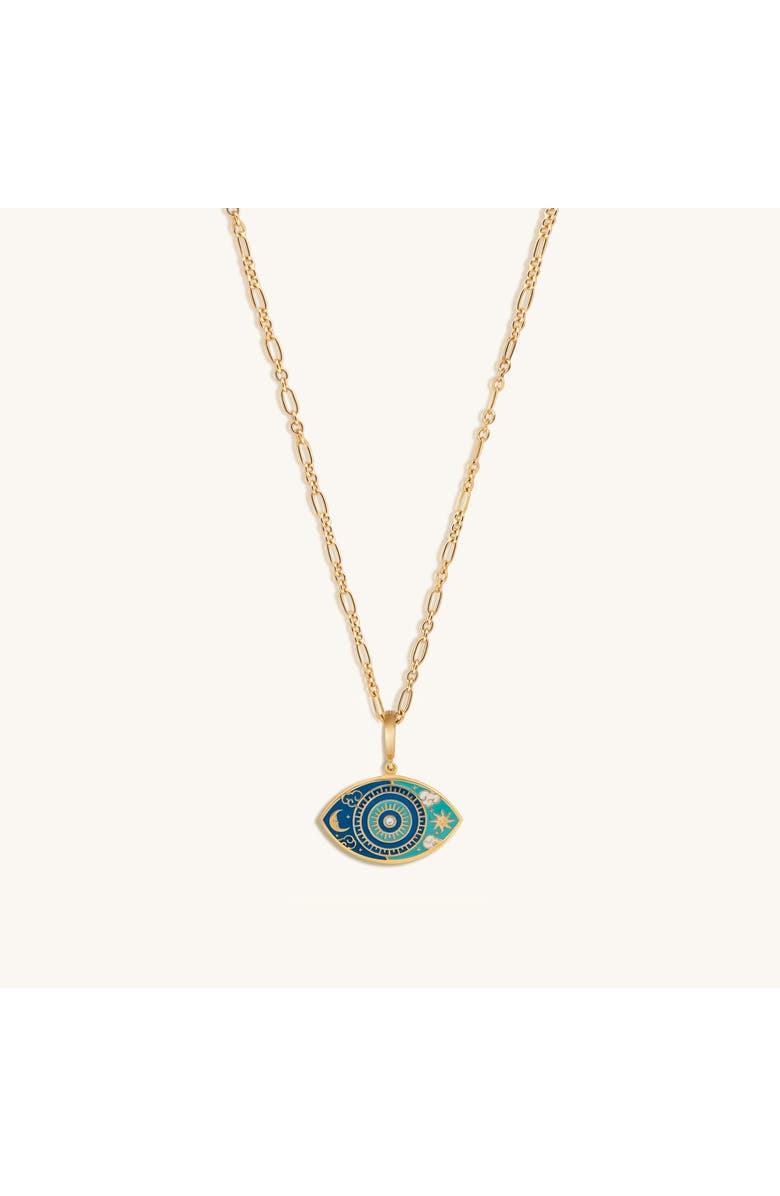 Karma and Luck Universal Consciousness Evil Eye Charm Necklace, Main, color,