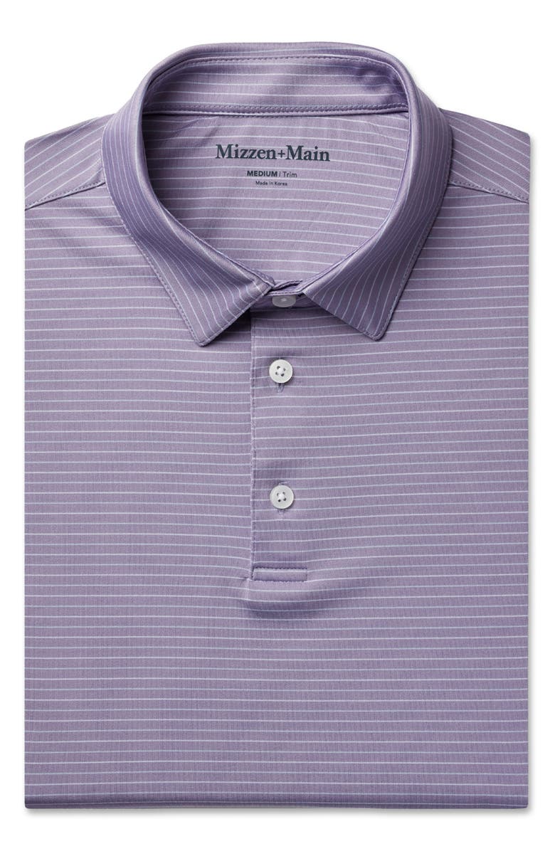 Mizzen+Main Versa Trim Fit Performance Golf Polo, Alternate, color, Purple Dusk Multi Stripe