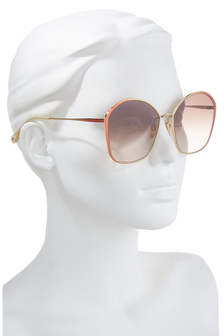 Core 61mm Round Sunglasses, Alternate, color, BROWN BROWN BROWN