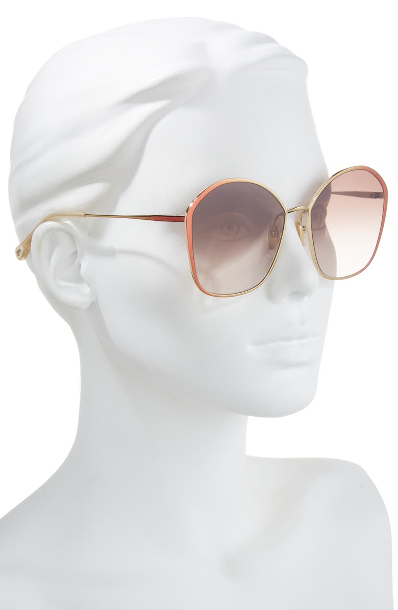 Chloé Core 61mm Round Sunglasses, Alternate, color,
