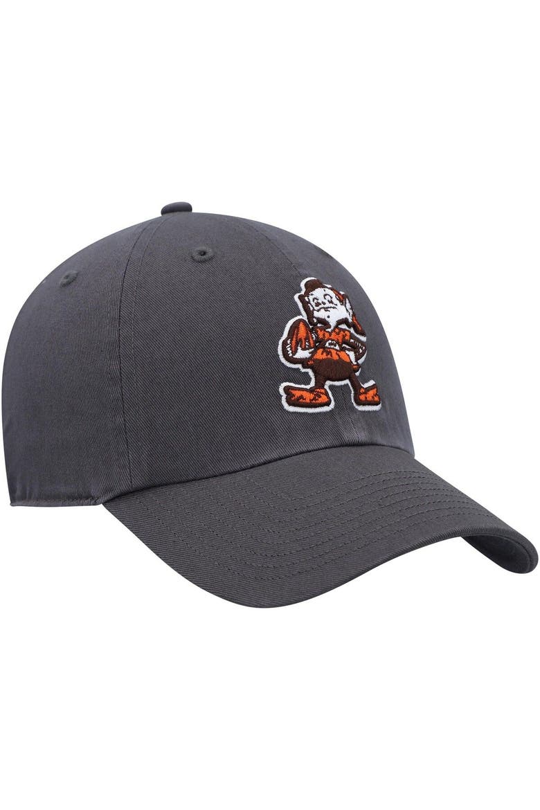 Men's '47 Charcoal Cleveland Browns Clean Up Brownie The Elf Legacy Adjustable Hat, Alternate, color, Charcoal