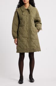 Damson Madder Avery Water Repellent Quilted Coat