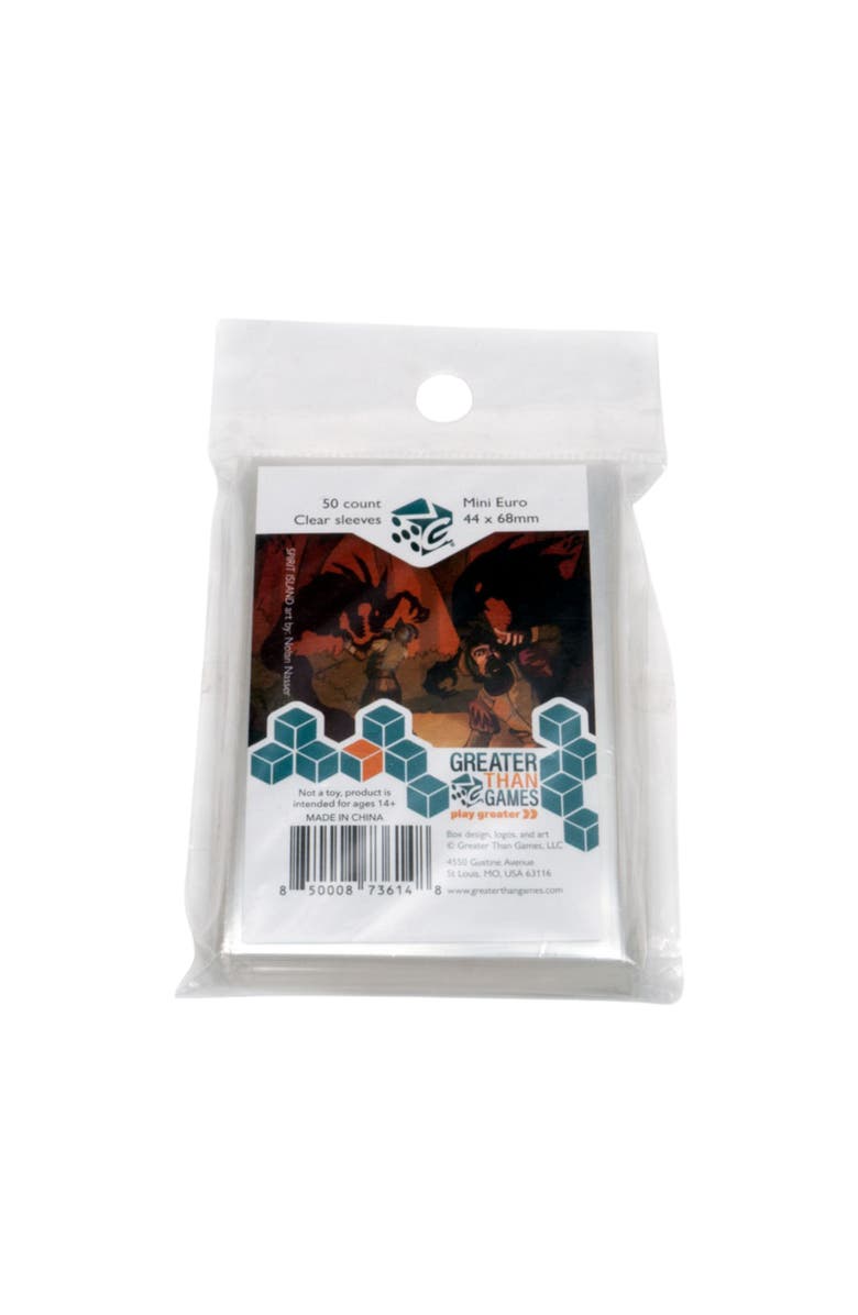 Greater Than Games Card Sleeves Mini Euro Size, 50 Sleeves, Alternate, color, Multicolored