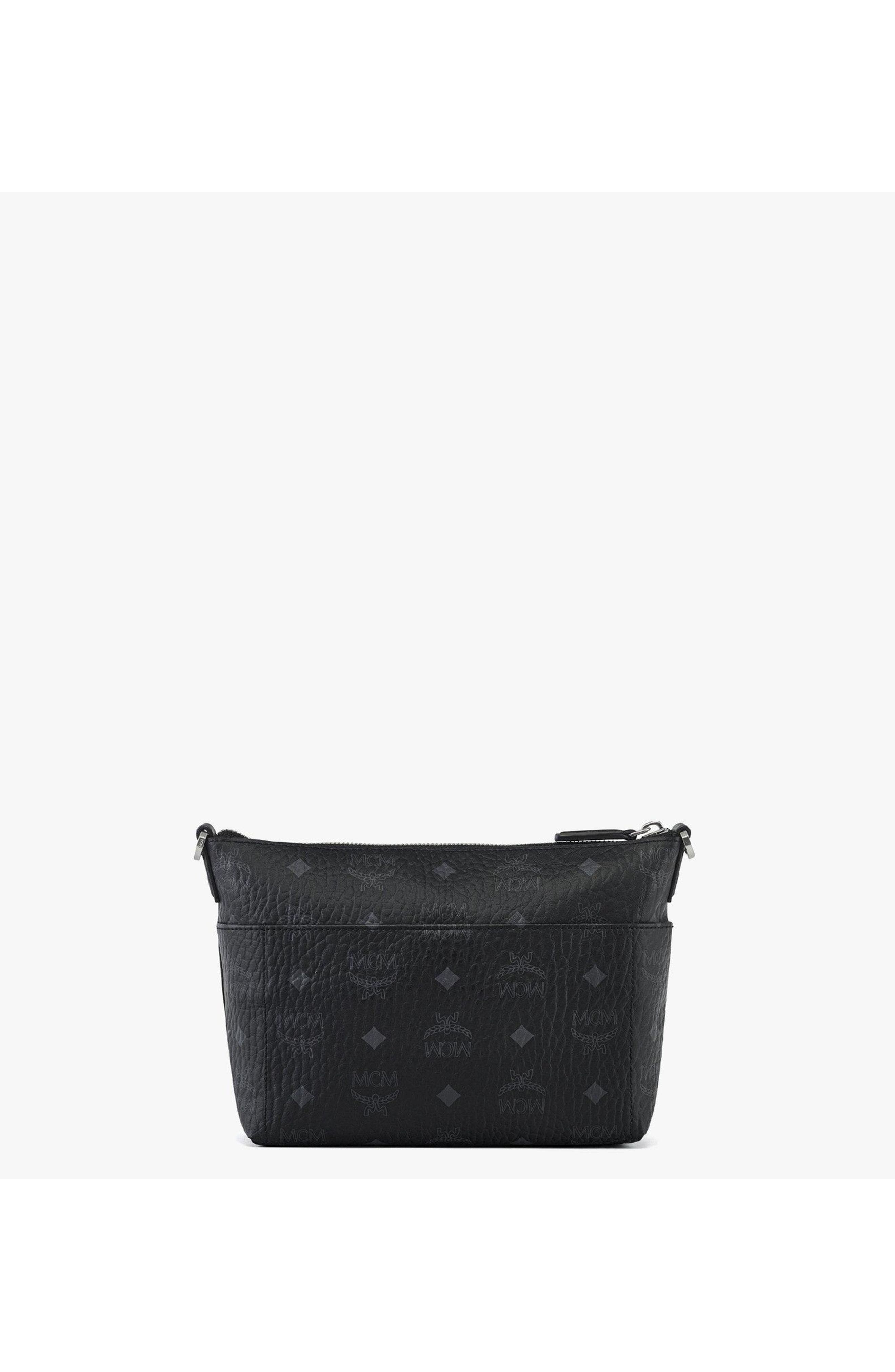 MCM Aren Crossbody in Visetos, Alternate, color, Black