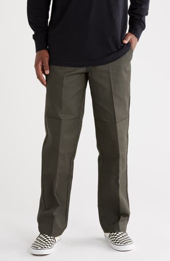 Dickies Flat Front Double Knee Pants In Gray