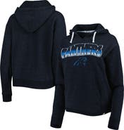 '47 Women's '47 Black Carolina Panthers Color Rise Kennedy Notch Neck Pullover Hoodie