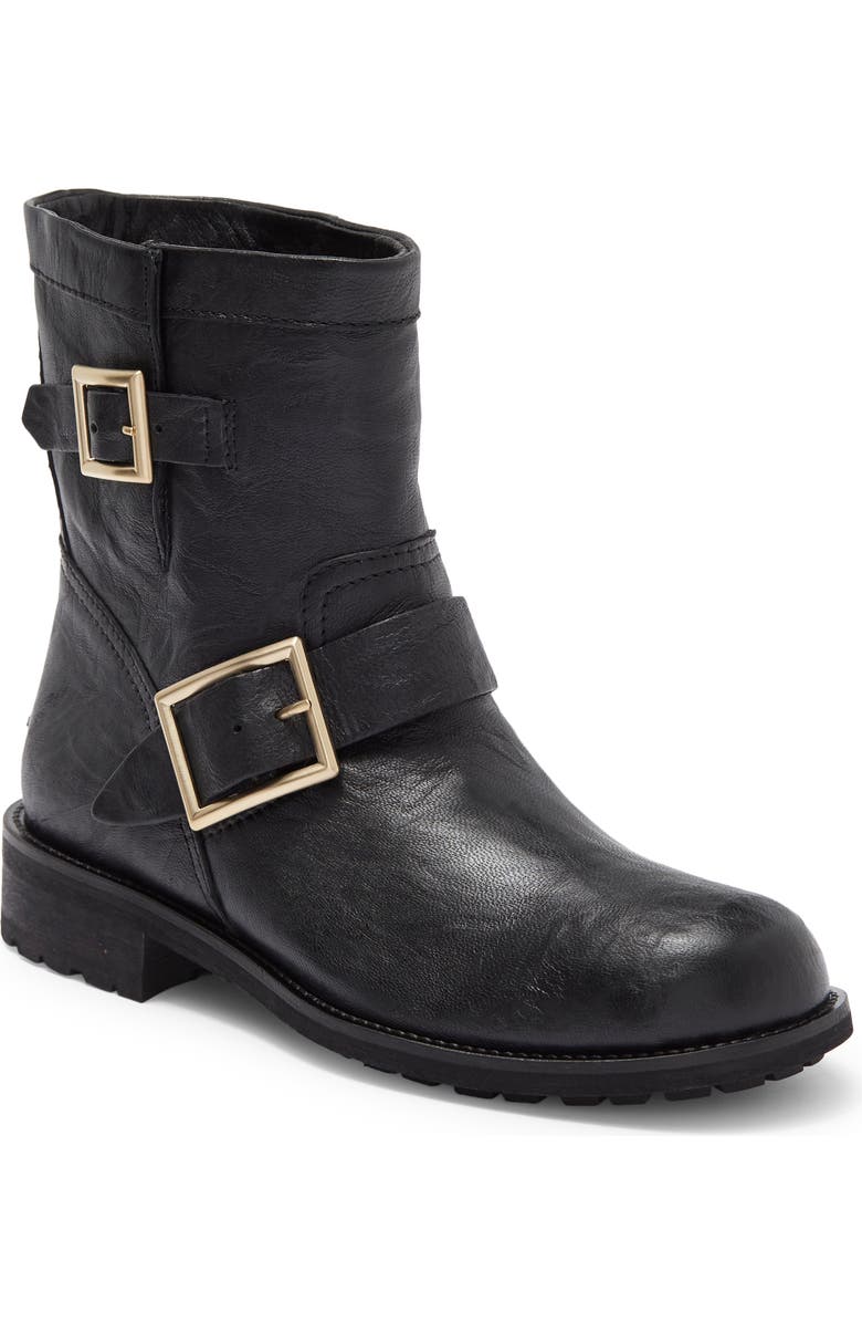 Jimmy Choo Buckle Biker Boot, Main, color,