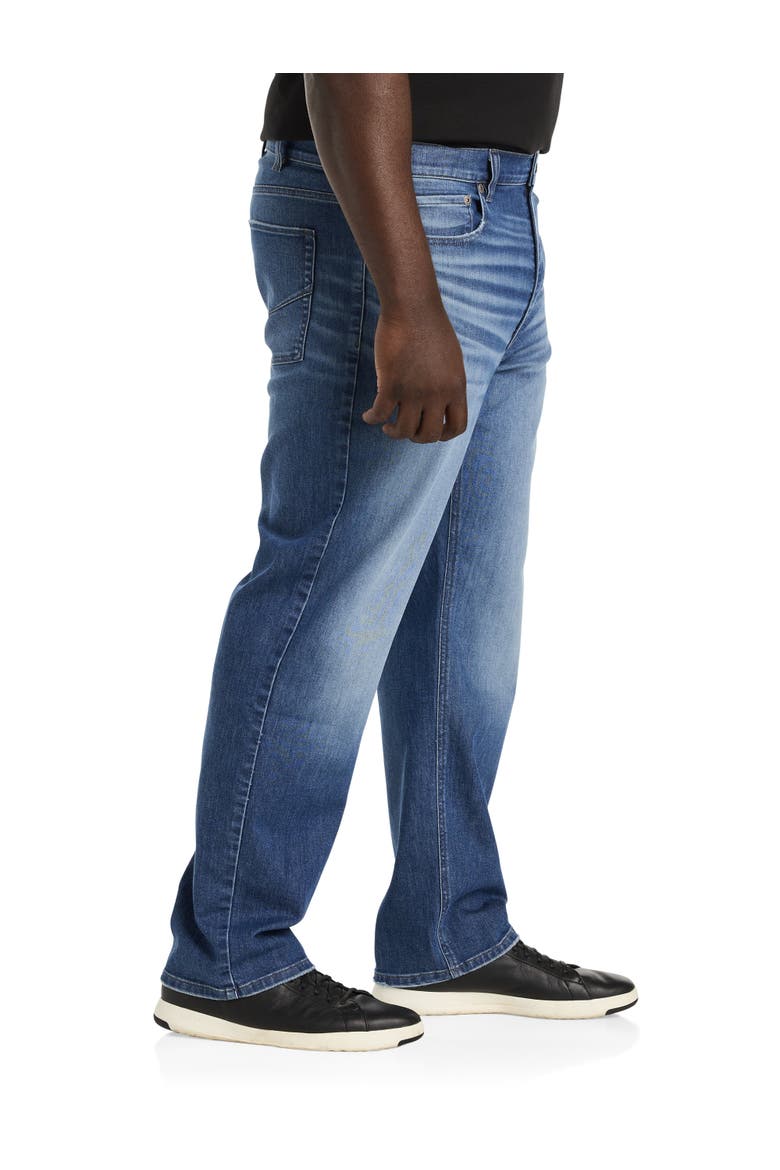 Relaxed-Fit Stretch Jeans, Alternate, color, BLUE LAGOON