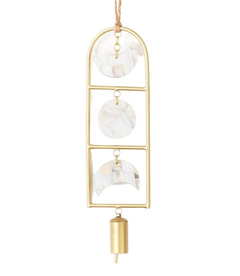 Chayana Moon Phase Mother of Pearl Wind Chime - Fair Trade Decor