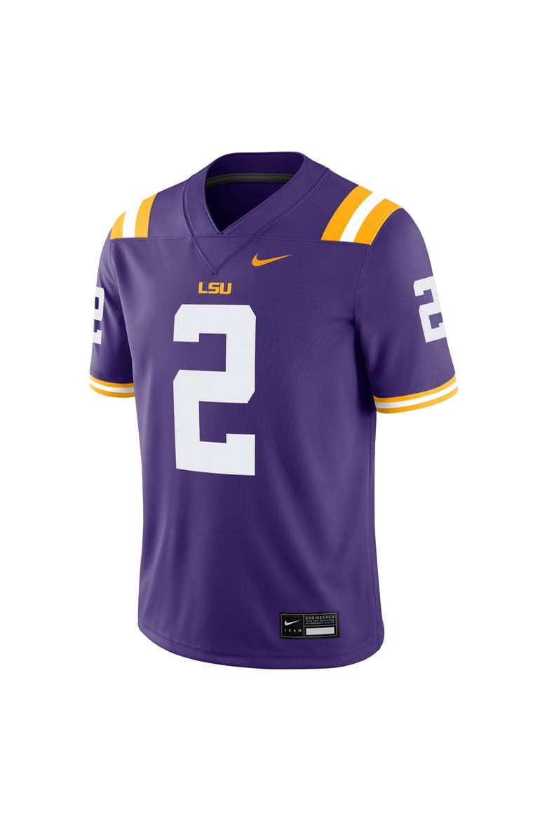 Men's Nike Justin Jefferson Purple LSU Tigers Alumni Game Jersey, Alternate, color, Purple