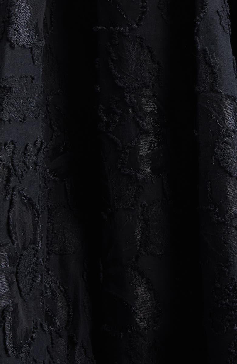 Collina Strada Pillow Jacquard Hooded Coat, Alternate, color, Black