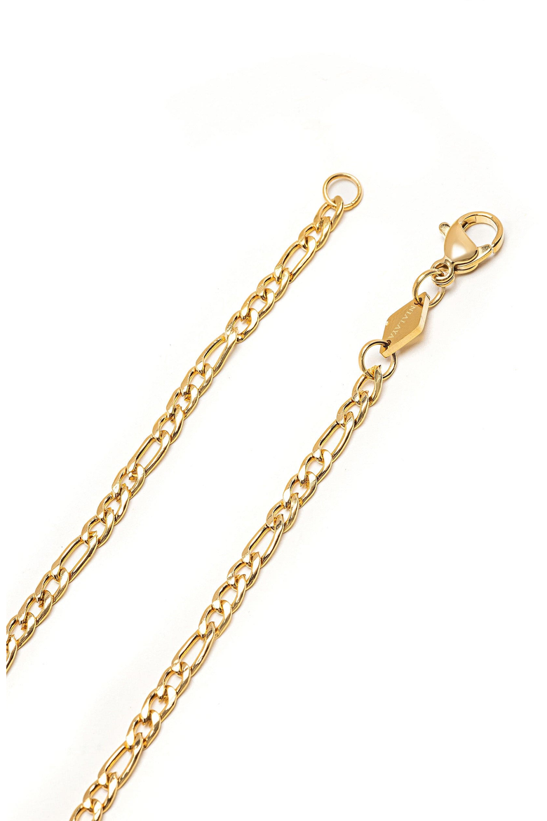 Figaro Chain Necklace, Alternate, color, Gold