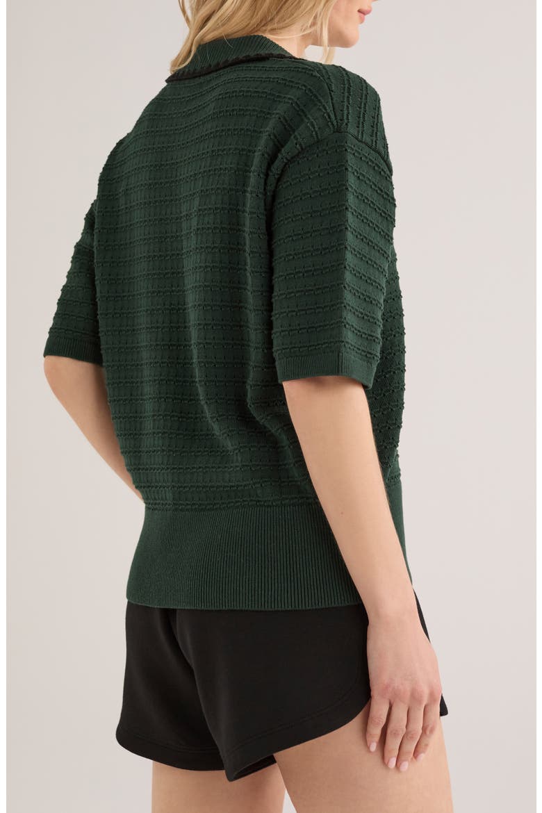 Guilia Texture Polo, Alternate, color, PINE GROVE
