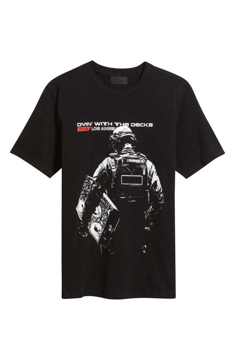 RtA Liam Black Deck Graphic T-Shirt, Main, color, Black Deck