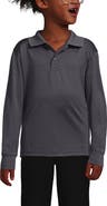 Lands' End School Uniform Kids Long Sleeve Rapid Dry Polo Shirt