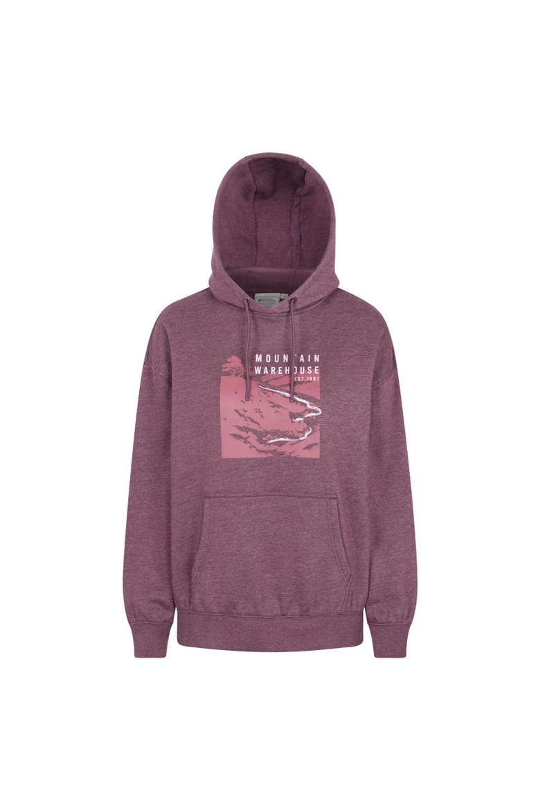 Winding Trek Relaxed Fit Hoodie, Main, color, Burgundy