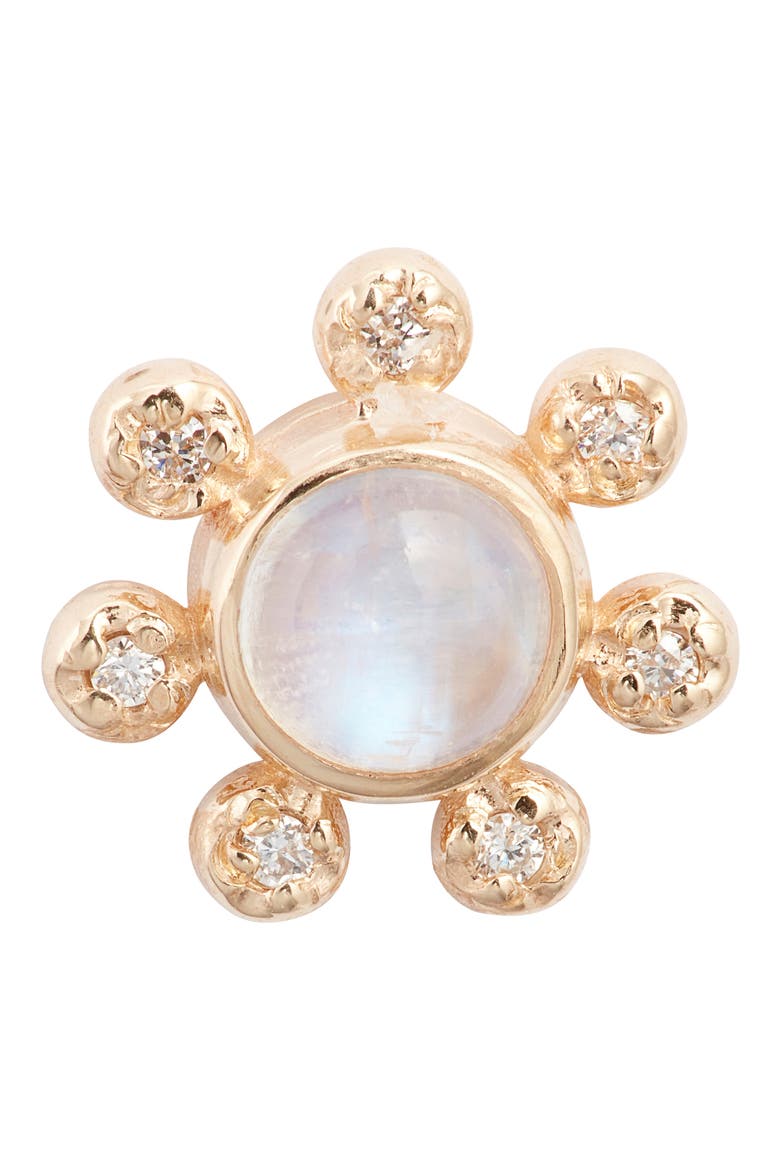Dew Drop Marine Étoile Studs, Alternate, color, Gold Moonstone