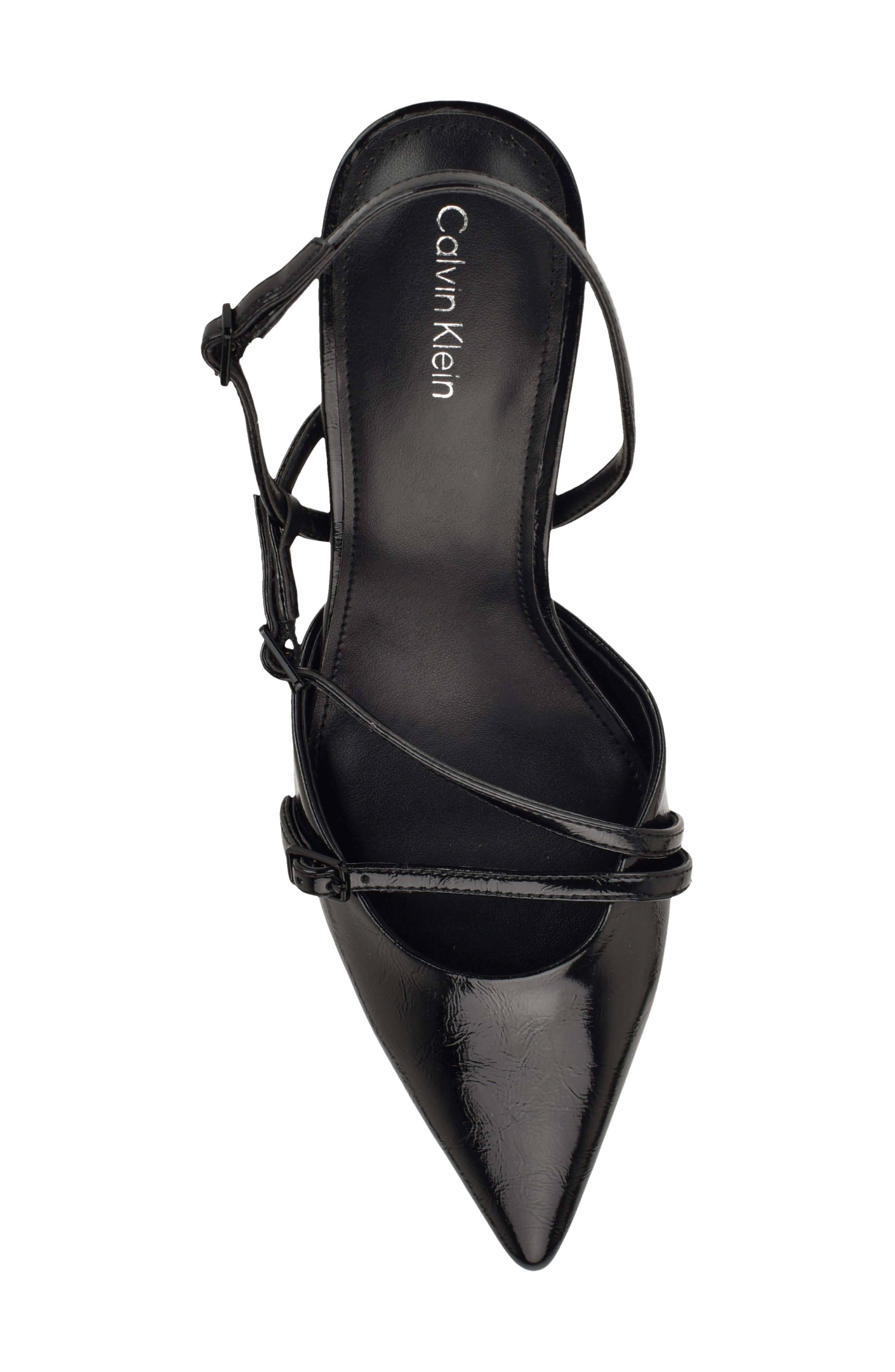 Calvin Klein Tarlie Pointed Toe Slingback Pump, Alternate, color, Black