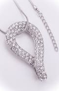 Modenaire Crystal Infinity Teardrop Pendant Necklace