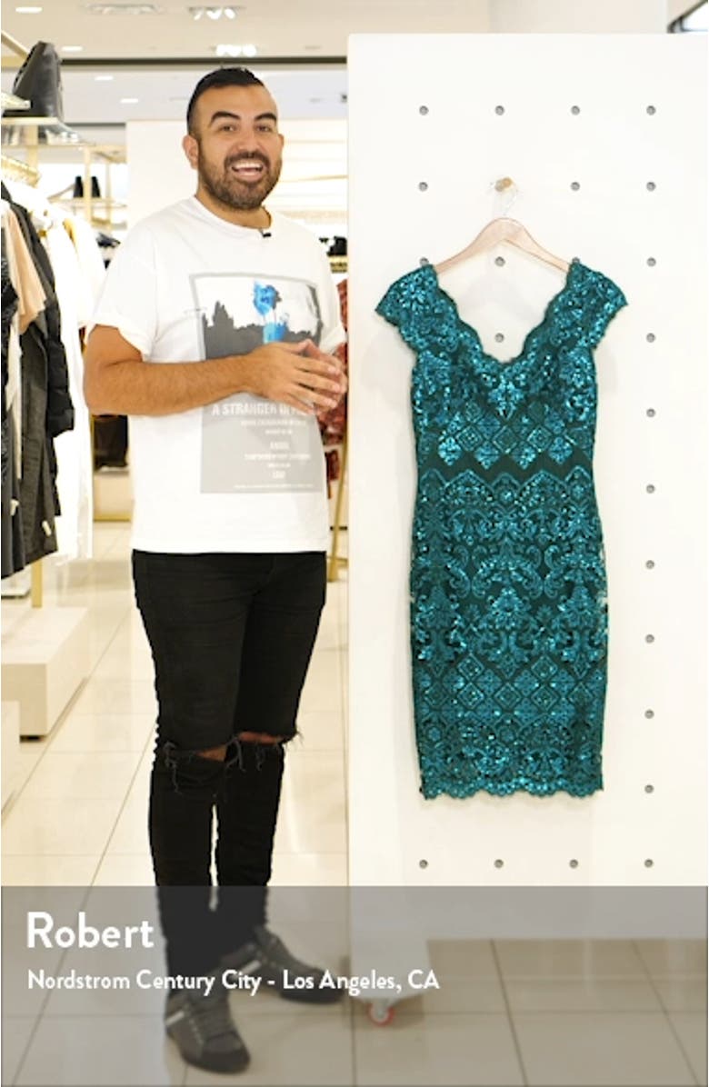 Sequin Lace Cocktail Dress, sales video thumbnail