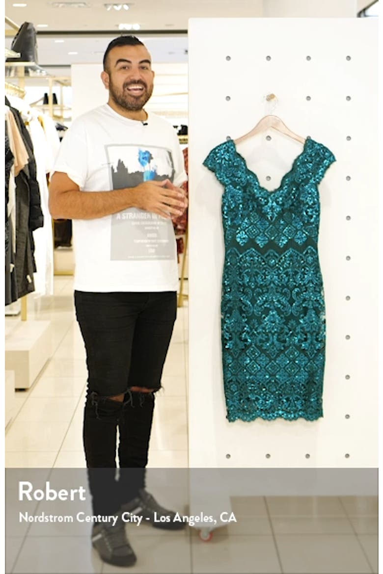 Sequin Lace Cocktail Dress video