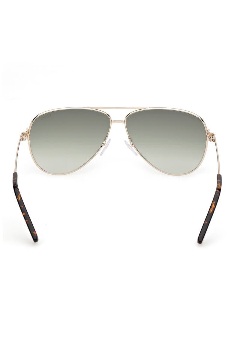 60mm Pilot Sunglasses, Alternate, color, GOLD/ DARK HAVANA / GRAD GREEN
