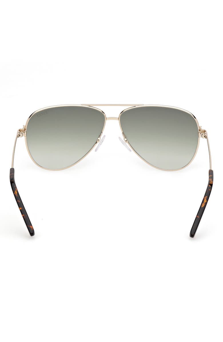 Emilio Pucci 60mm Pilot Sunglasses, Alternate, color, Gold/ Dark Havana / Grad Green