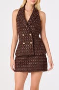 ASTR the Label Claudine Tweed Halter Vest