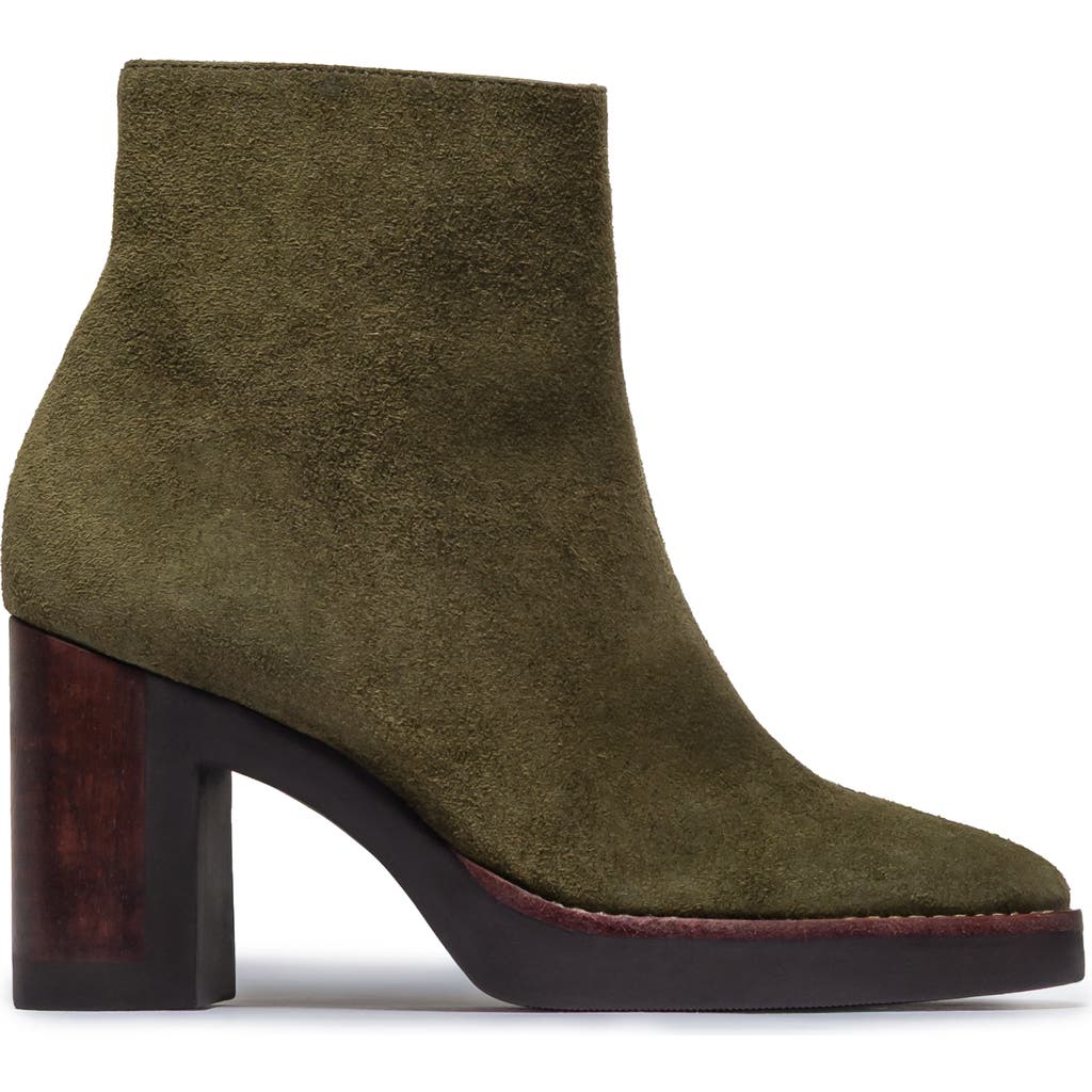 Bernardo Footwear Nara Platform Bootie In Dark Olive