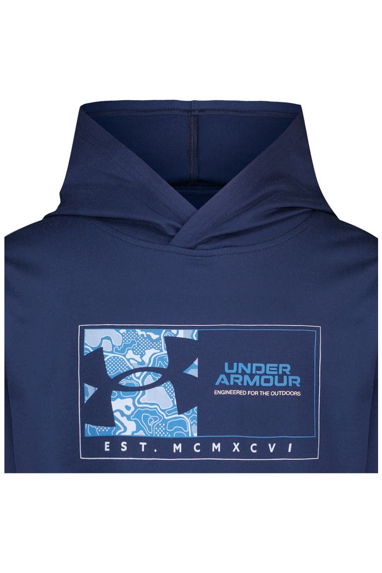 Kids' Latitude Box Graphic Hoodie, Alternate, color, BLACKOUT NAVY