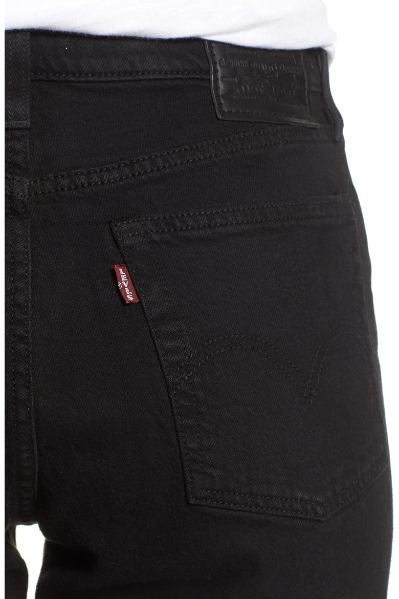 Levi's® Wedgie High Waist Straight Jeans, Alternate, color, BLACK SPROUT