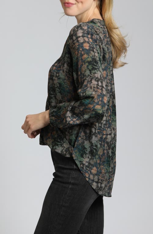 Apny Printed Top In Green Multi