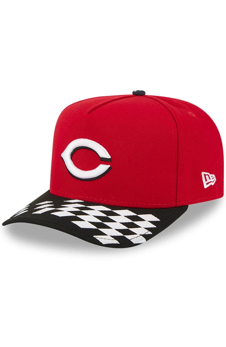 New Era Men's New Era Red/Black Cincinnati Reds 2025 MLB Speedway Classic A-Frame 59FIFTY Fitted Hat, Alternate, color, Red
