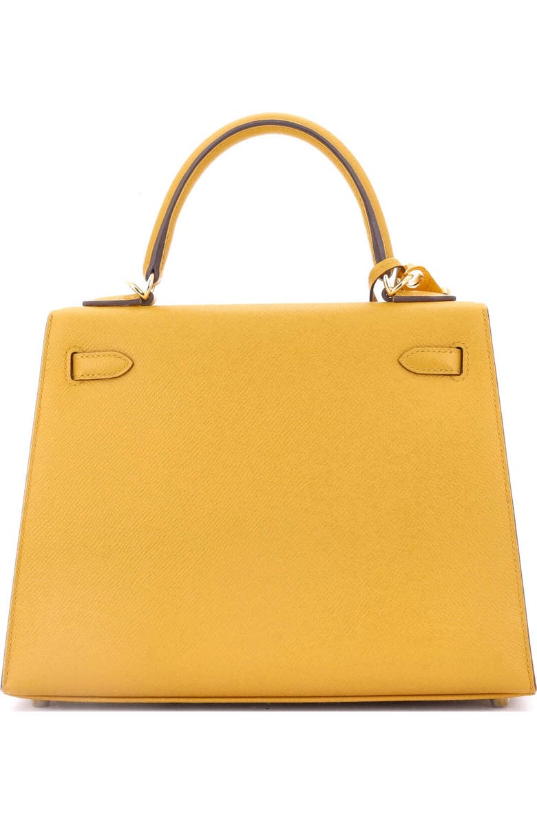 Pre-Owned Hermes Kelly Handbag Yellow Epsom with Gold Hardware 25, Alternate, color,