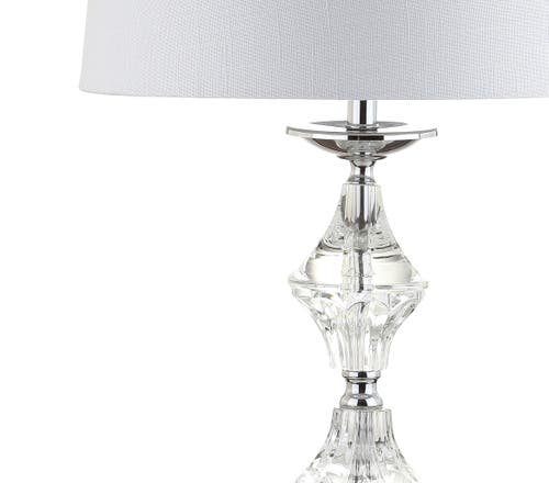 Jonathan Y Madison 27.5" Crystal Led Table Lamp, Clear/chrome In Clear/chrome