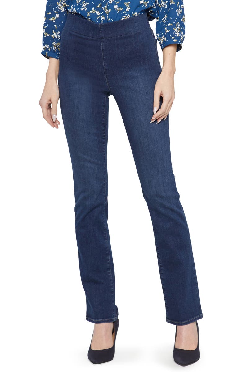 NYDJ Marilyn Pull-On Straight Leg Jeans, Main, color, Blue Star