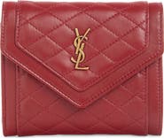 Saint Laurent Small Gaby Quilted Leather Envelope Wallet