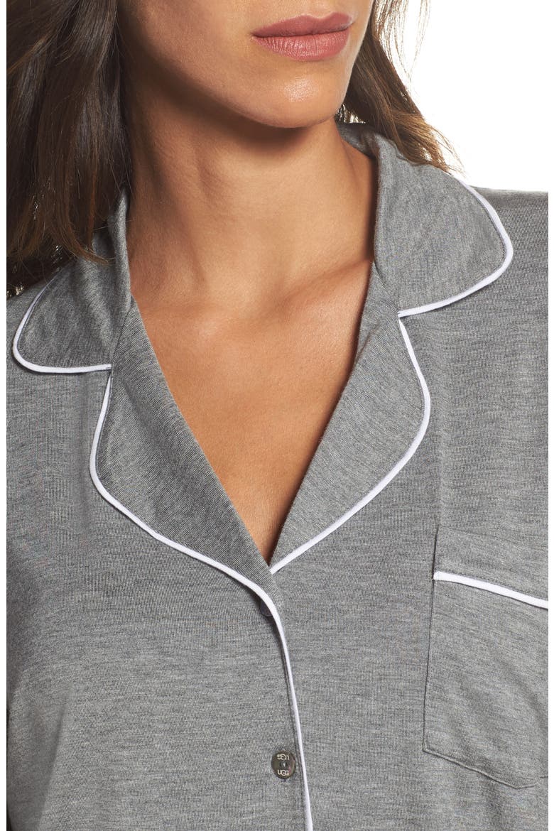 Lenon Jersey Pajamas, Alternate, color, GREY HEATHER