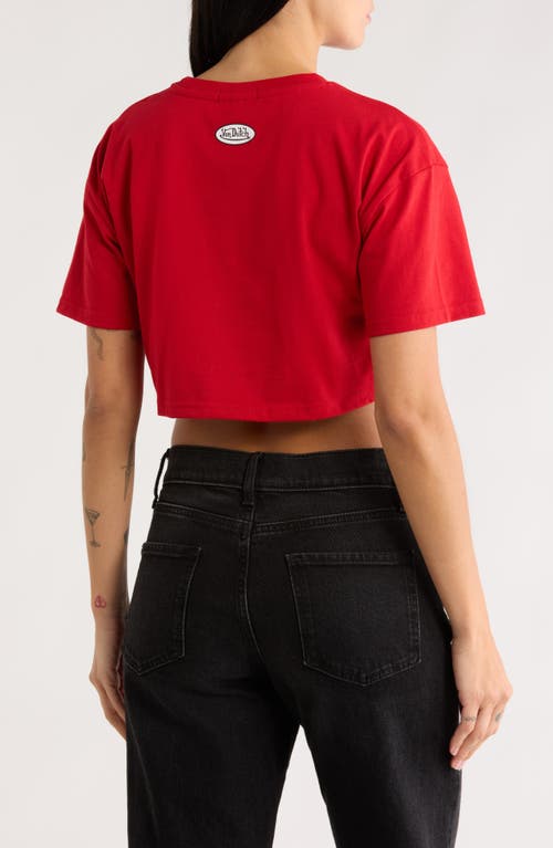 Von Dutch Graphic Logo Baby Tee In Red