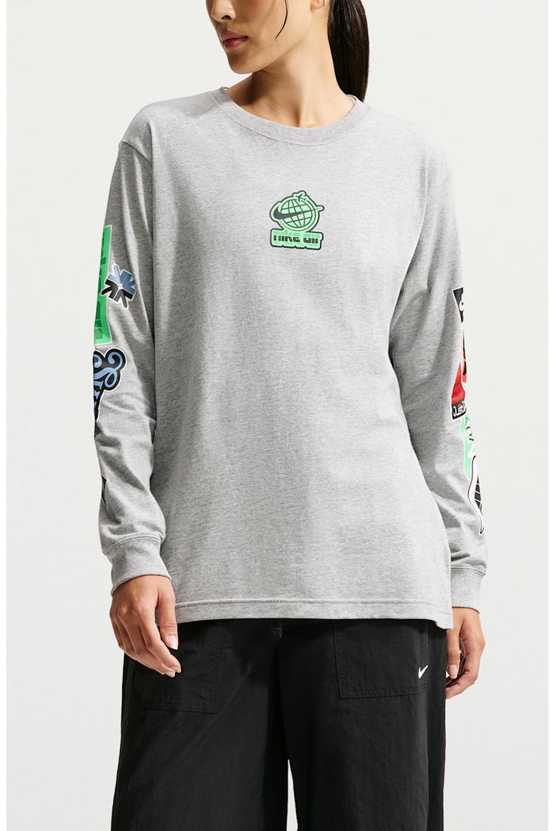 Sportswear Long Sleeve Graphic T-Shirt, Main, color, DARK GREY HEATHER