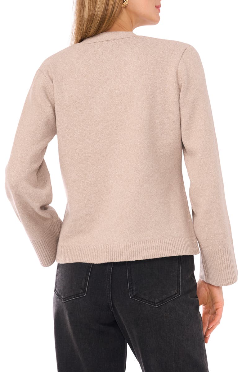 1.STATE V-Neck Button Front Cardigan, Alternate, color, Light Heather Taupe