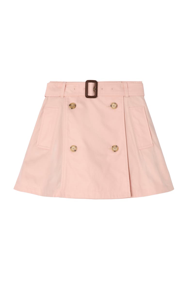 Cotton Trench Skirt, Main, color, Archive pink