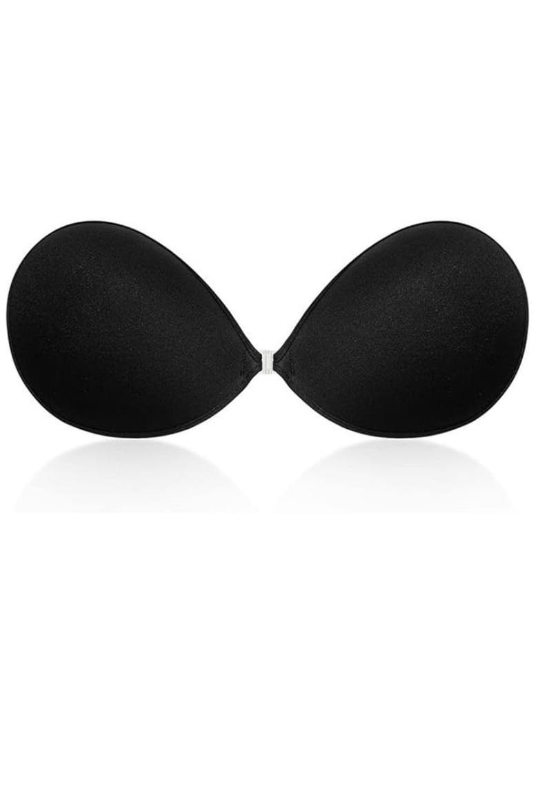 Invisible Strapless Backless Adhesive Bra, Alternate, color, Black