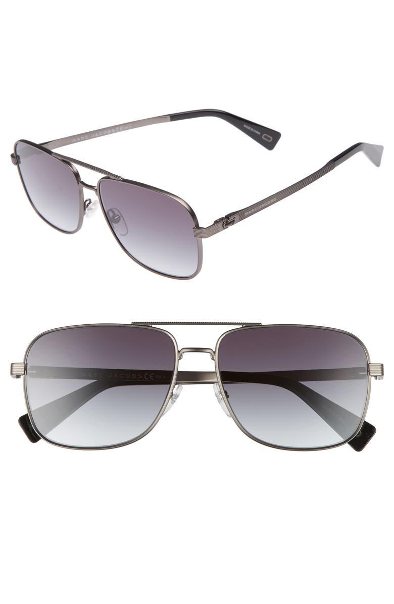 The Marc Jacobs 59mm Gradient Navigator Sunglasses, Main, color, 