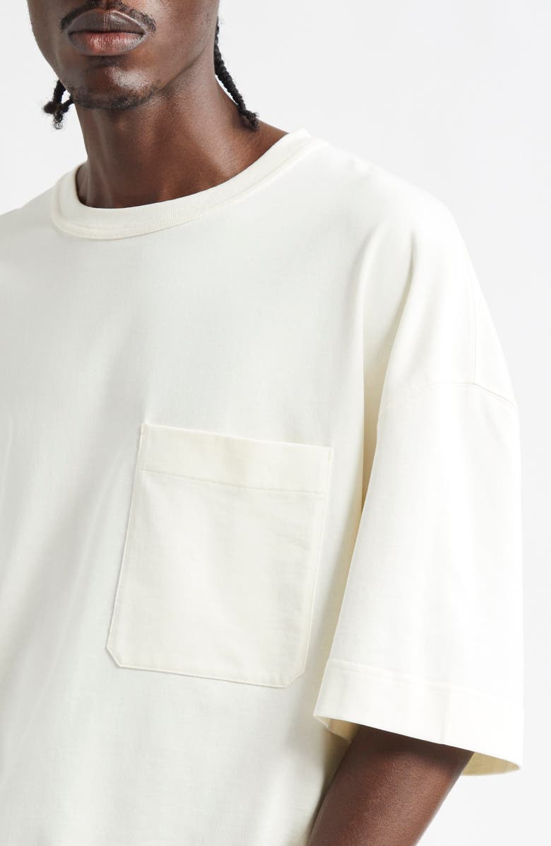 Lemaire Boxy Cotton Pocket T-Shirt, Alternate, color, White Meringa Wh022