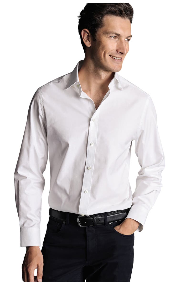 Charles Tyrwhitt Egyptian Cotton Twill Slim Fit Shirt Single Cuff, Main, color, 