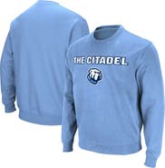 COLOSSEUM Men's Colosseum Light Blue Citadel Bulldogs Arch & Logo Pullover Sweatshirt